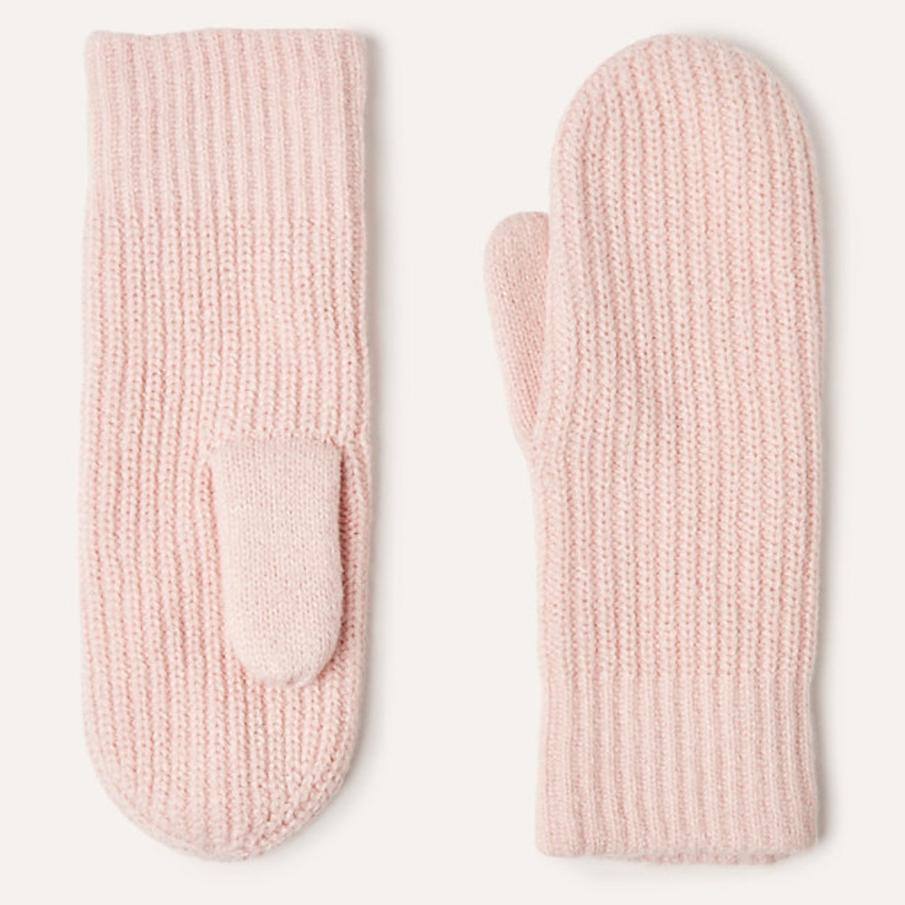 NWT Aritzia Julia Ribbed Mitten in Blush